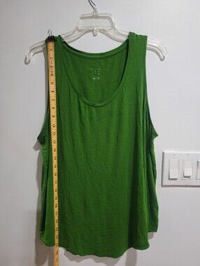 A New Day Green Sleeveless Tank Top | XL | Soft Stretch Rayon Blend